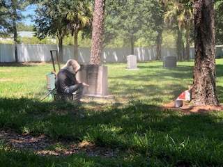 On-site Upright Headstone Engraving DeLand